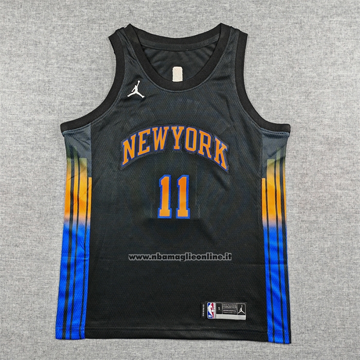 Maglia Bambino New York Knicks Jalen Brunson No 11 Statement 2025-26 Nero